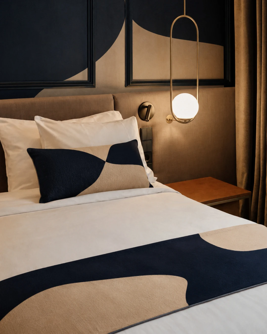KATER LAB modular pattern integrated into a luxury bedroom interior